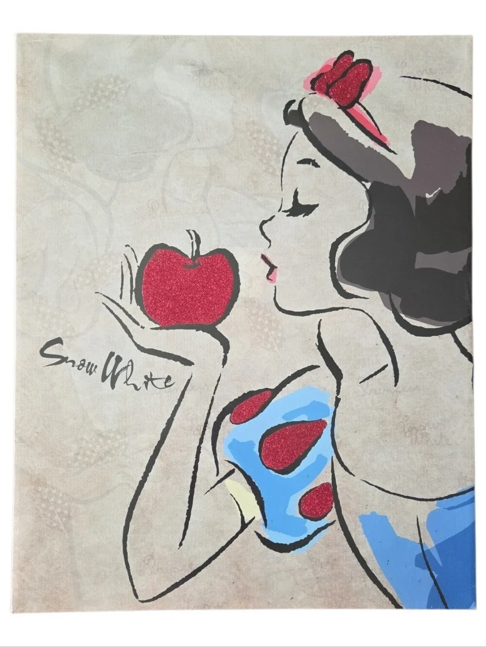 Disney Artissimo Princess Snow White Glitter Canvas Wall Art 16
